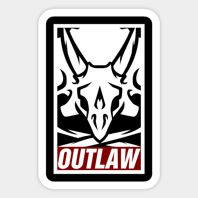 outlaw Sticker by Wtfosaurus